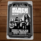 1978 US Tour Nashville TN Black Sabbath 8x12 Metal Wall Sign