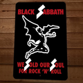Black Sabbath We Sold Our Soul for Rock n Roll cover art 8x12 Metal Wall Sign