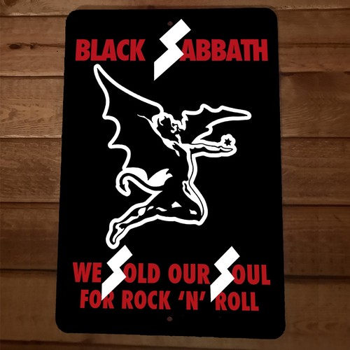 Black Sabbath We Sold Our Soul for Rock n Roll cover art 8x12 Metal Wall Sign