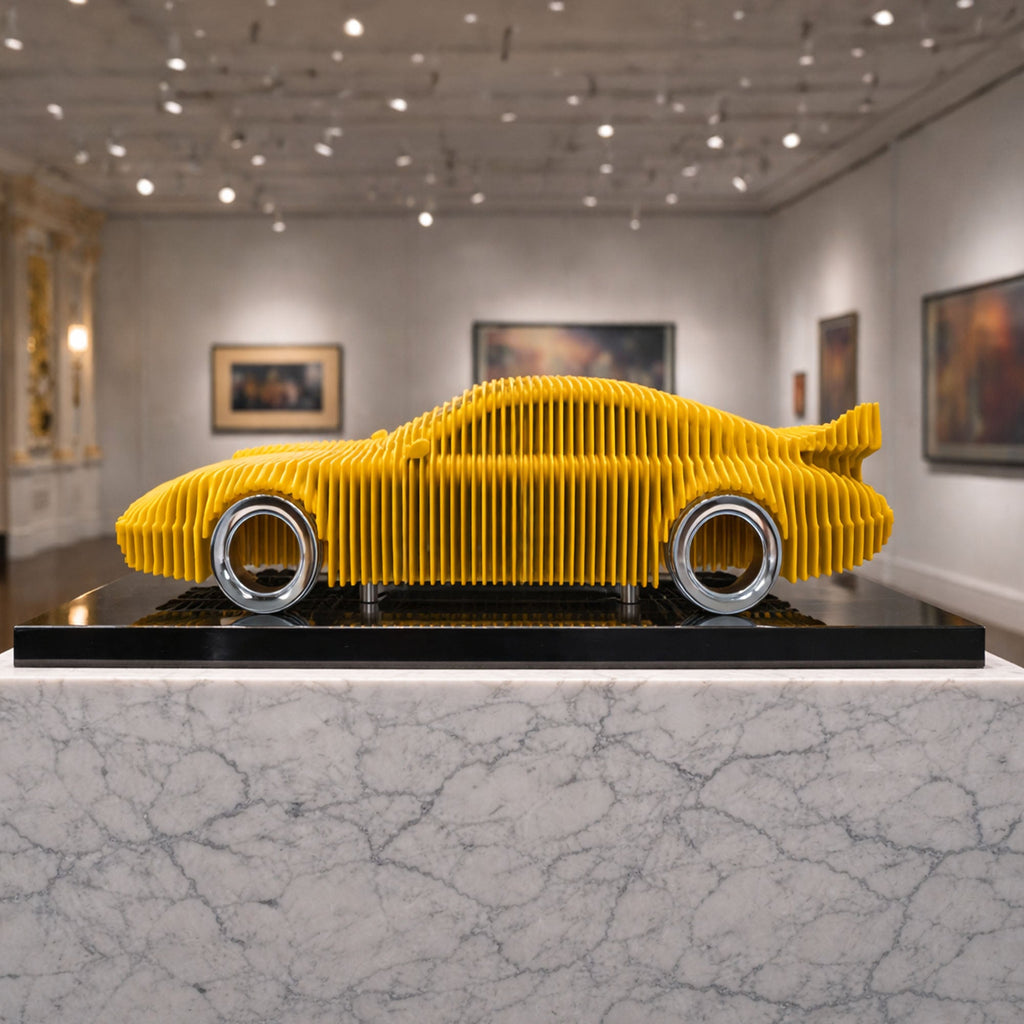 911 Metal Car Sculpture