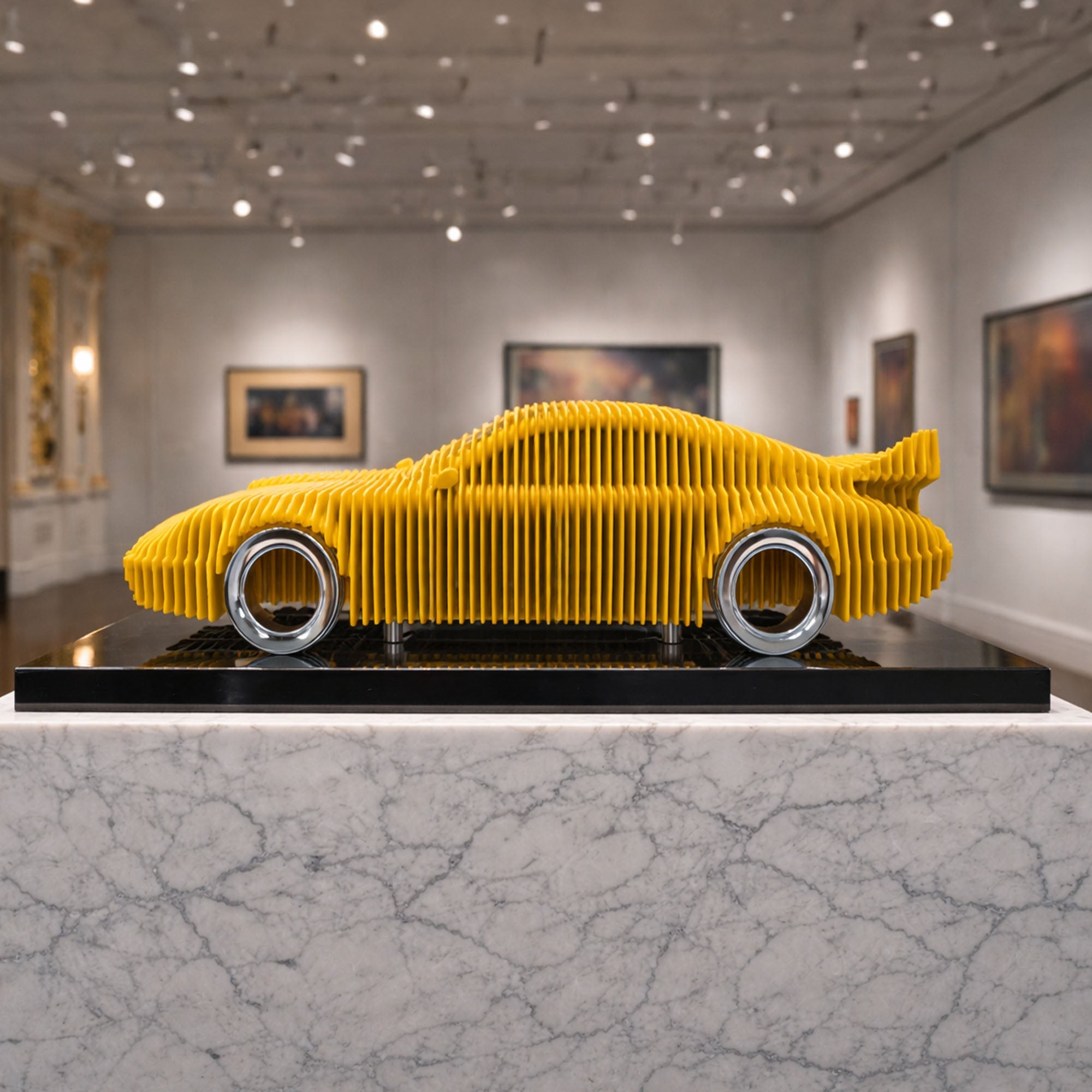 911 Metal Car Sculpture